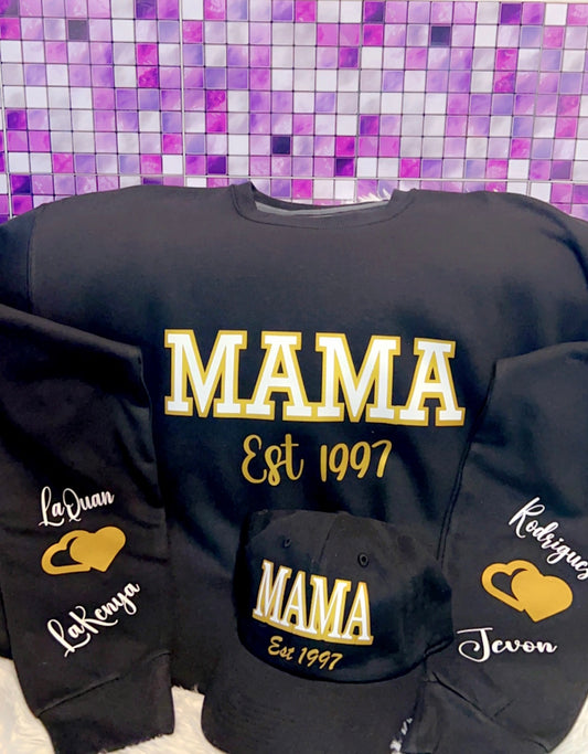 Mama Sweatshirt w/ Matching hat